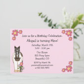 ホース誕生日招待状forガールズ 招待状 (スタンド正面)