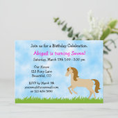 ホース誕生日招待状forガールズ 招待状 (スタンド正面)