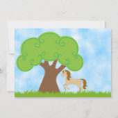 ホース誕生日招待状forガールズ 招待状 (裏面)