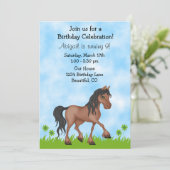 ホース誕生日招待状forガールズ 招待状 (スタンド正面)