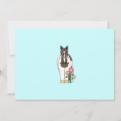 ホース誕生日招待状forガールズ 招待状 (裏面)