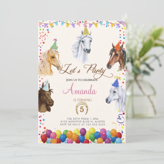 ホース誕生日 招待状 (スタンド正面)