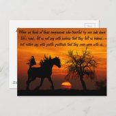 ホース走ズフリーアットサンセット ポストカード (正面/裏面)