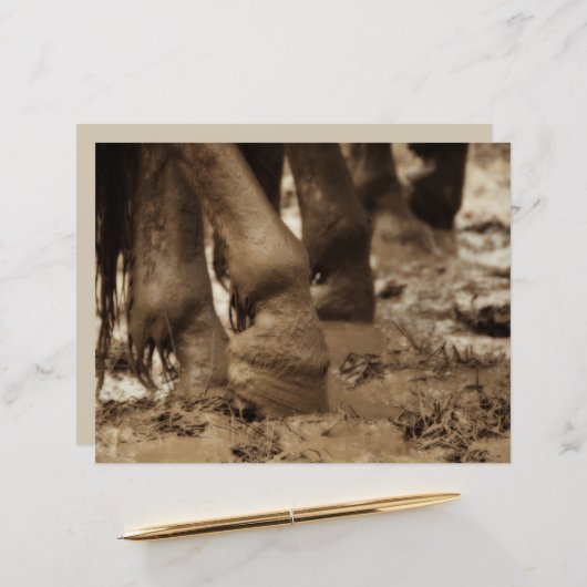 ホース足ウェスタンヴィンテージセピアブラウン素朴 (正面/裏面インサイチュ)