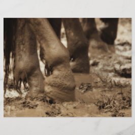 ホース足ウェスタンヴィンテージセピアブラウン素朴