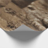 ホース足ウェスタンヴィンテージセピアブラウン素朴 ラッピングペーパー (角)