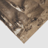 ホース足ウェスタンヴィンテージセピアブラウン素朴 薄葉紙 (詳細)