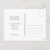 ホース雪だるまクリスマスウォーターエレガントカラー シーズンポストカード (裏面)