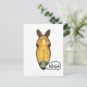 ホース顔ネイ ポストカード (スタンド正面)