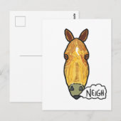 ホース顔ネイ ポストカード (正面/裏面)