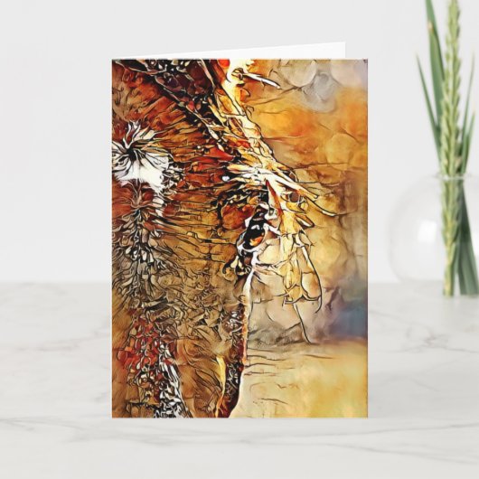 ホース顔抽象芸術1アートカード カード (正面)