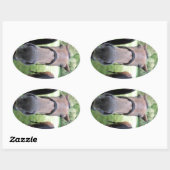 ホース顔 楕円形シール (シート)