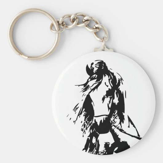 ホース·イン·ハルター·ボタン·キーチェーン キーホルダー (正面)