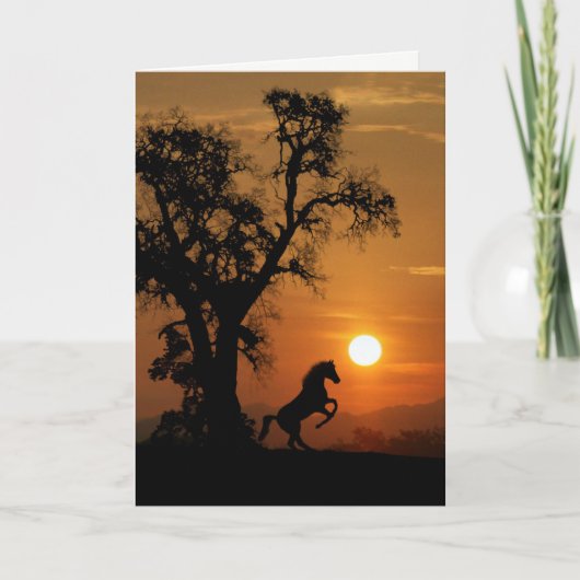 ホース&オークツリー勇気付けられるカード カード (正面)
