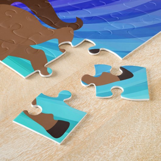 ホース&レインボーズパーソナライズされたパズル子供へ。 ジグソーパズル (側面)