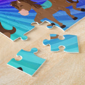 ホース&レインボーズパーソナライズされたパズル子供へ。 ジグソーパズル (側面)