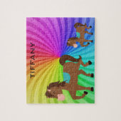 ホース&レインボーズパーソナライズされたパズル子供へ。 ジグソーパズル (縦)