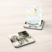 ホース&乳母車セピア コースター (右側)