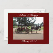 ホース&乳母車、カウアイ、ハイ ポストカード (正面/裏面)