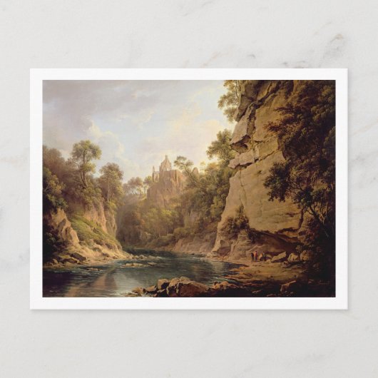 ホーソーンデン城，エジンバラ近く， c.1820-22 (油 ポストカード (正面)