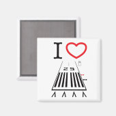 ホーソーン空港滑走路25 – スクエアマグネット マグネット (正面/裏面)