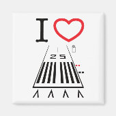 ホーソーン空港滑走路25 – スクエアマグネット マグネット (正面)