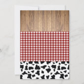 ホーダウンの素朴な国の西部の招待 招待状 (裏面)