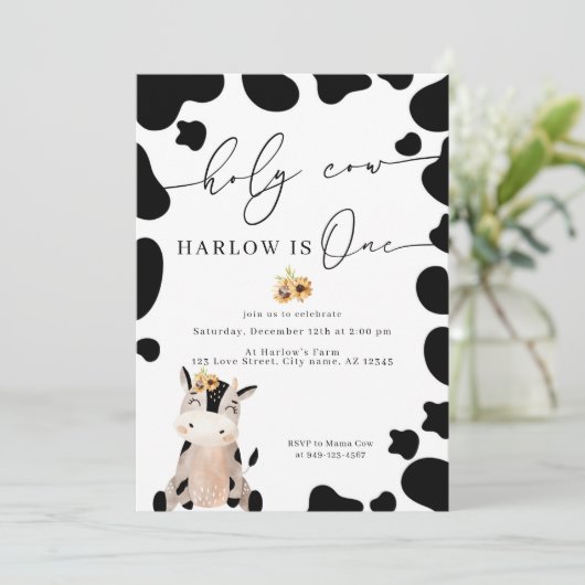 ホーチカウカントリーファームサンフラワーファースト誕生日 招待状 (スタンド正面)