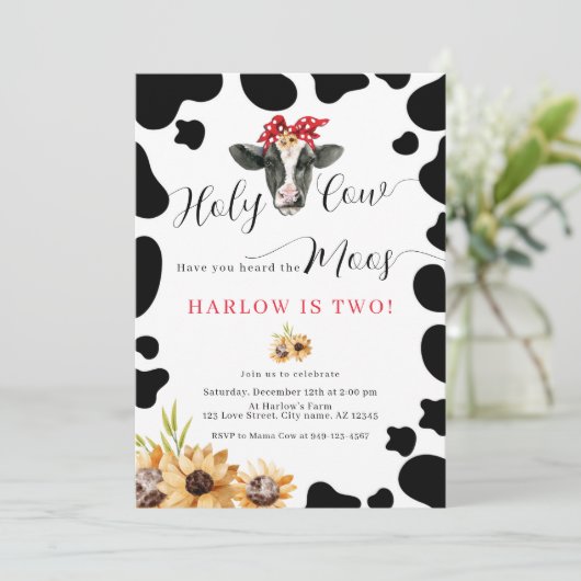 ホーチカウカントリーファームサンフラワー誕生日 招待状 (スタンド正面)