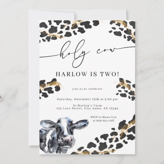 ホーチカウカントリーファーム誕生日招待状 招待状 (正面)