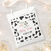 ホーチカウピンクデイジー牛プリント誕生日 フェイバーバッグ (クリップ留めされた状態)