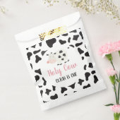 ホーチカウピンクデイジー牛プリント誕生日 フェイバーバッグ (封をした状態)