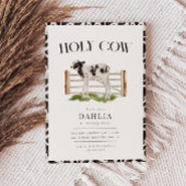 ホーチカウフモダンァーシンプルファームバースデーパーティー 招待状