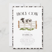 ホーチカウフモダンァーシンプルファームバースデーパーティー 招待状 (正面)