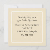 ホーチカウベビーシャワーボホーハイランドカーフ招待状 招待状 (裏面)