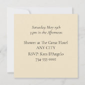 ホーチカウベビーシャワーボホーハイランドカーフ招待状 招待状 (裏面)