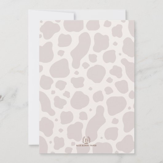 ホーチカウボーホパンパスハイランドカウガール誕生日 招待状 (裏面)