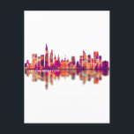 ホーチミンシティベトナムスカイライン インビテーションポストカード<br><div class="desc">ベトナム南部のホーチミン市（通称サイゴン）のバイオレットオレンジのスカイライン</div>