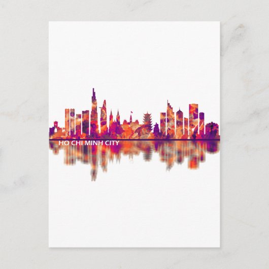 ホーチミンシティベトナムスカイライン インビテーションポストカード (正面)