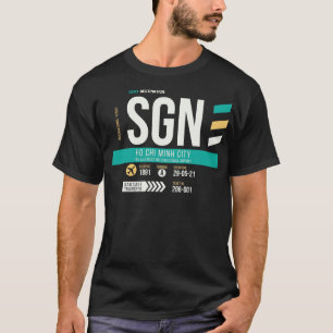 ホーチミンシティ SGN 空港コード 荷物タグ Tシャツ