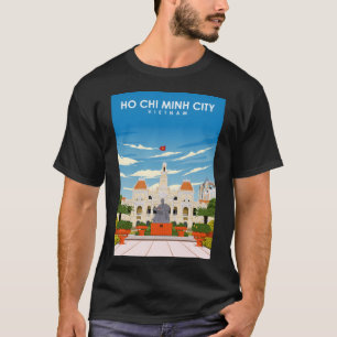 ホーチミン市ベトナム旅行ポスター Tシャツ