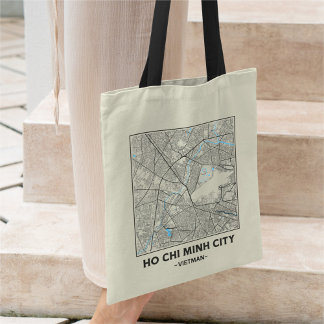 ホーチミン市 ベトナム 都市地図 トートバッグ