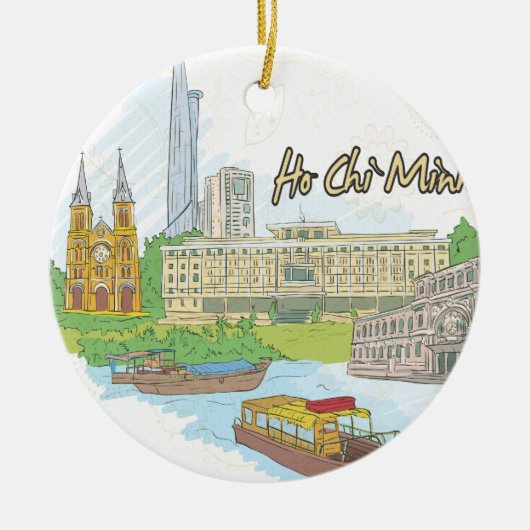 ホーチミン セラミックオーナメント (正面)