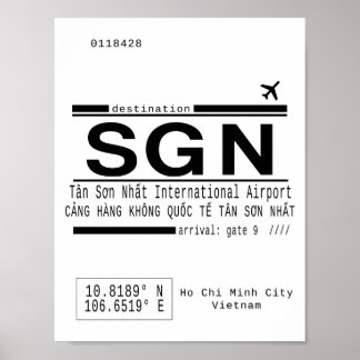 ホーチミンVietnam空港コールレターポスター ポスター