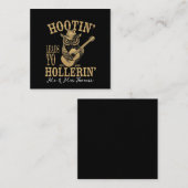 ホーチンがホーラーリンに通じる – カウボーイよくはしゃぐフクロウ スクエア名刺 (正面/裏面)