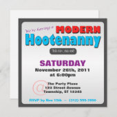 ホーテモダンナニースクエアパーティの招待状 招待状 (正面/裏面)