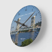 ホートンハンコックブリッジクロック ラウンド壁時計 (傾斜)