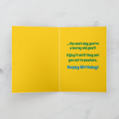 ホーニーおもしろいオールドヤギ誕生日 カード (内部)