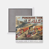 ホーネルスヴィルのアメリカ鉄道シーン マグネット (正面/裏面)