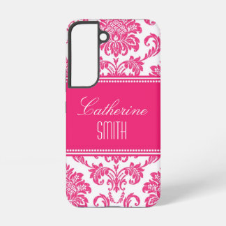 ホーパーソナライズされたトPInkダマスク Samsung Galaxy S22ケース